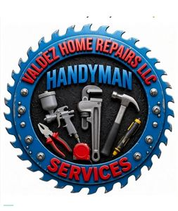 Ramirez Home Repair Handyman Services logo featuring tools on blue saw blade background
